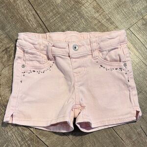 10/$10 Girls Light Pink Rhinestone Denim Shorts size 6/6x